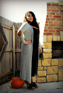 Grey long cardigan