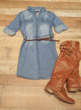 Denim shirt dress