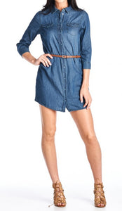 Denim shirt dress