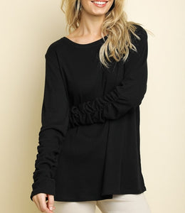 Black long sleeve top