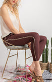 Leopard trim pant