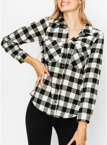 Black flannel shirt