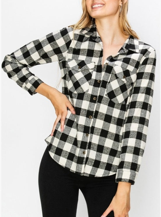 Black flannel shirt