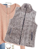 Plus size sherpa vest