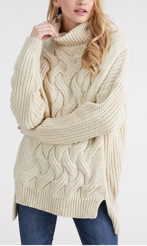 Cable sweater