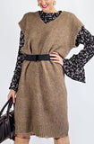Distressed sweater vest dress